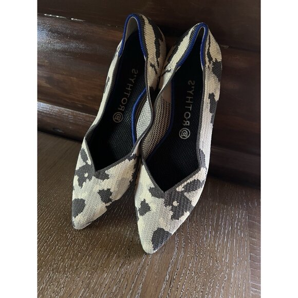 Rothy's The Point Ash Grey Camo Print Flats RARE RETIRED Size 10.5 - Picture 14 of 16